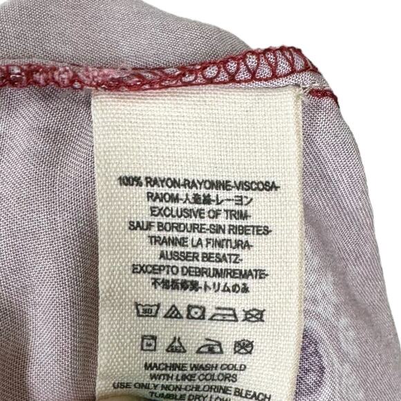 Free People Red Floral Boho Skort 10 New Festival Western Flowy Short Skirt - Picture 6 of 7